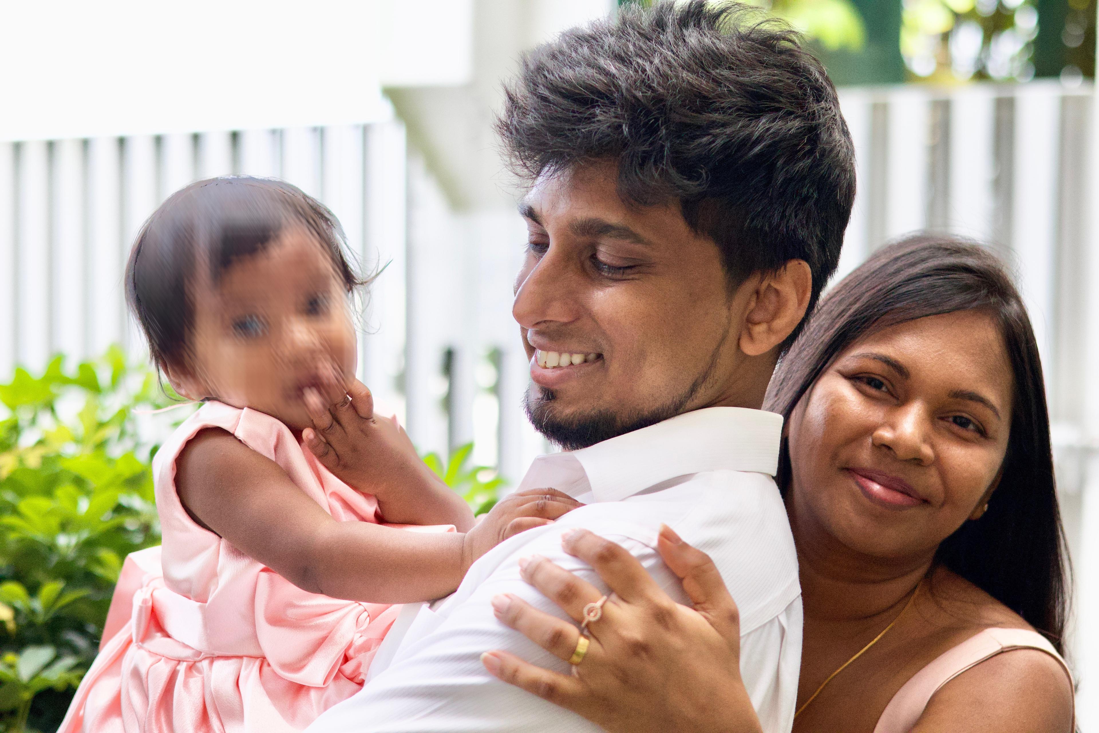 Duleeka with her family