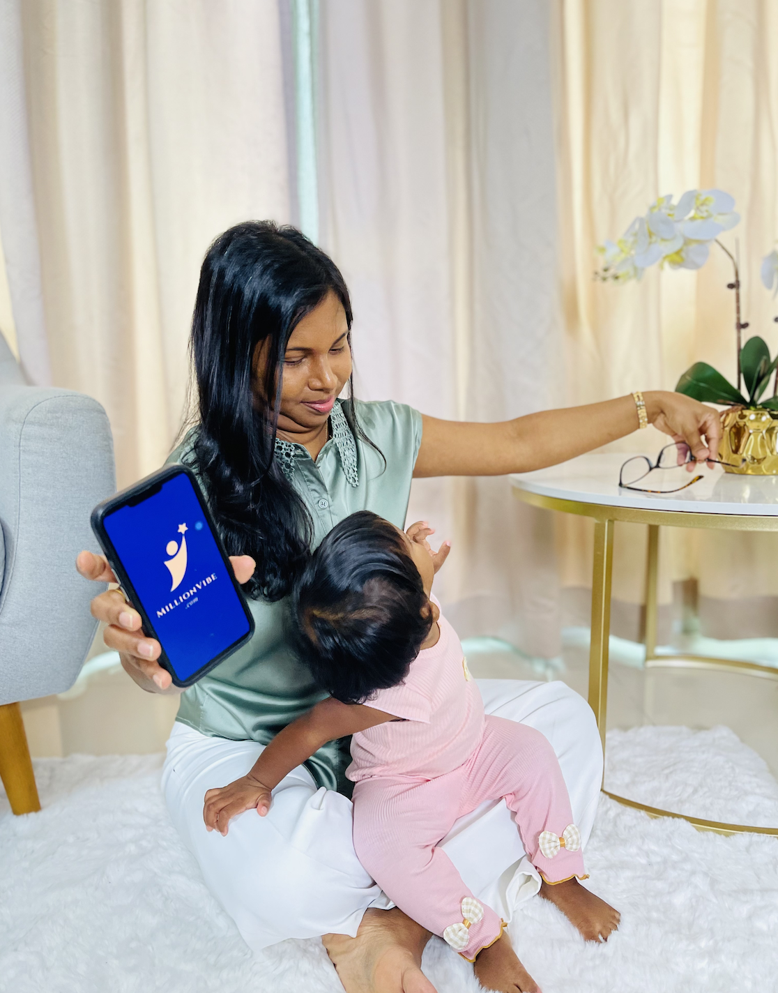 MillionVibe app interface showing daily founder tools